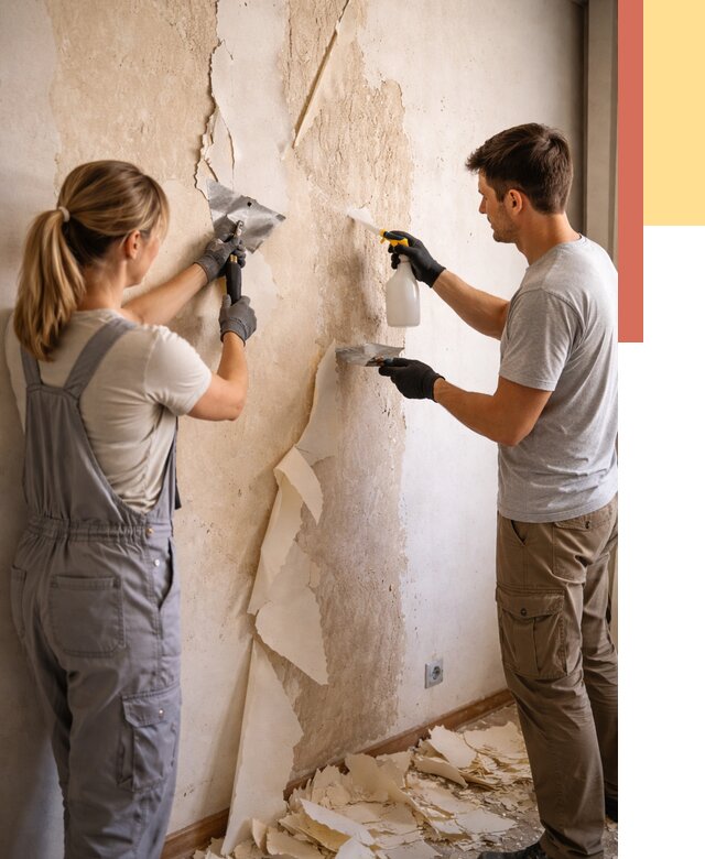 Снятие старых обоев в Инте от 5325 руб. под ключ недорого | ОТДЕЛОЧНИК-Инт