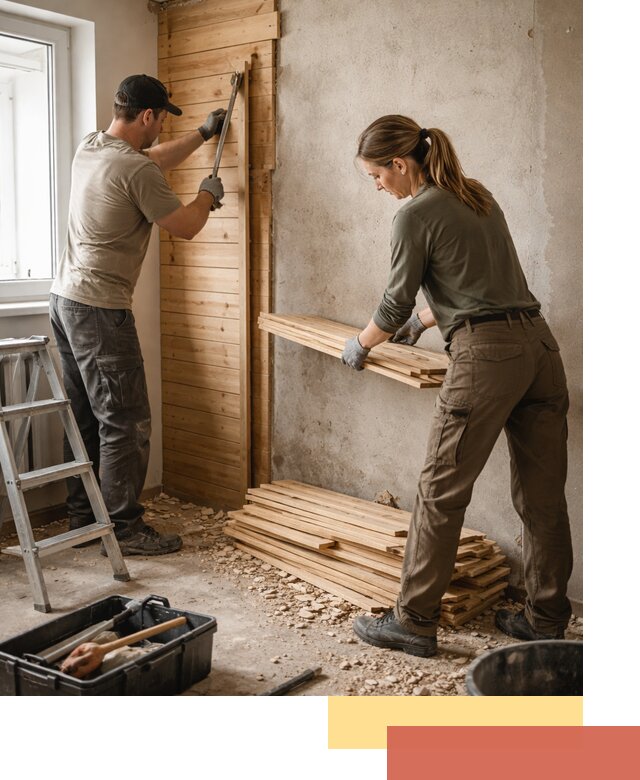 Демонтаж вагонки со стен в Инте — профессиональный демонтаж