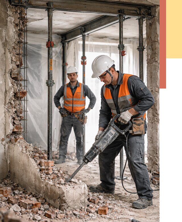 Снос несущих стен в Инте от 10396 руб. — демонтаж несущей стены под ключ | ОТДЕЛОЧНИК-Инт