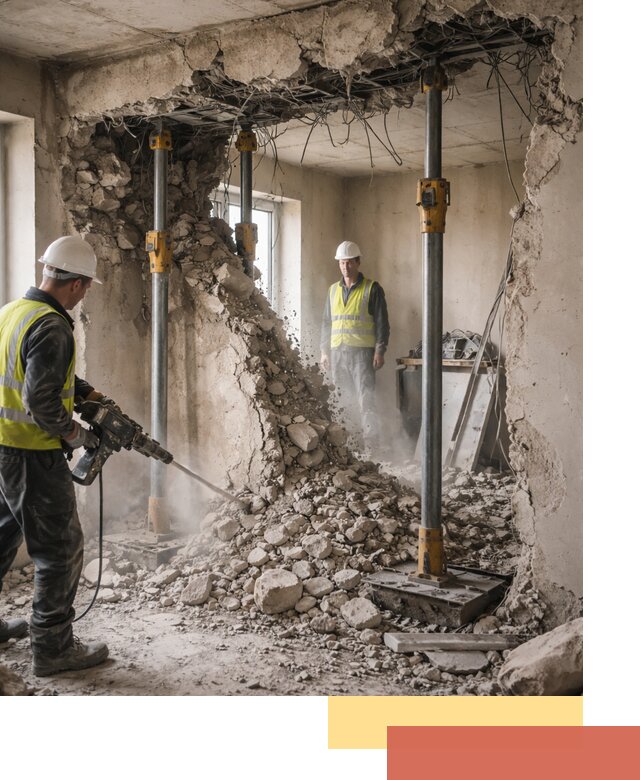 Снос несущих стен в Инте с гарантией безопасности и качества