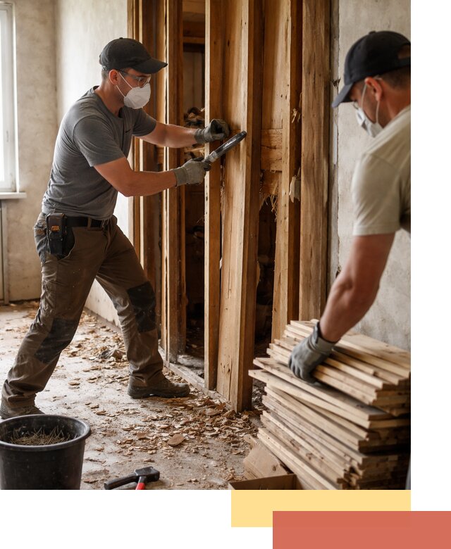 Демонтаж деревянных перегородок в Инте быстро и аккуратно