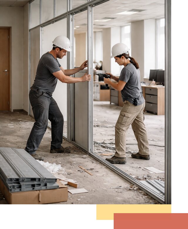 Демонтаж алюминиевых перегородок в Инте быстро и аккуратно