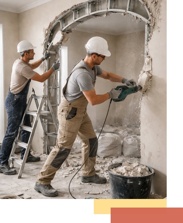 Демонтаж гипсокартонной арки в Инте быстро и аккуратно