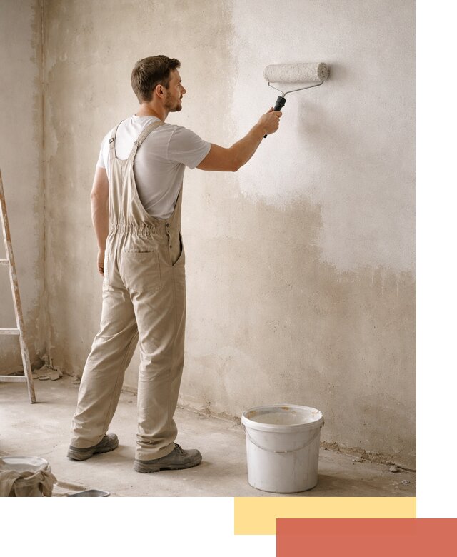 Грунтовка стен под отделку в Инте профессиональным раствором
