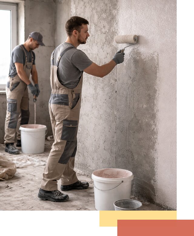 Нанесение бетоноконтакта на стены в Инте для последующей отделки