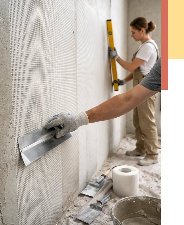 Армирование стен стеклосеткой в Инте от 3245 руб. под ключ | ОТДЕЛОЧНИК-Инт