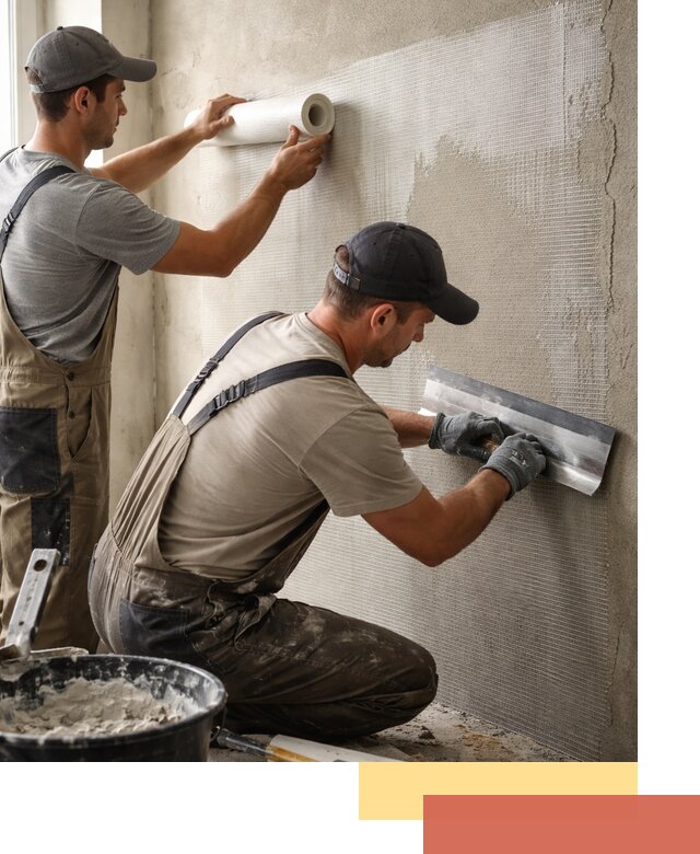 Армирование стен стеклосеткой в Инте для прочной отделки