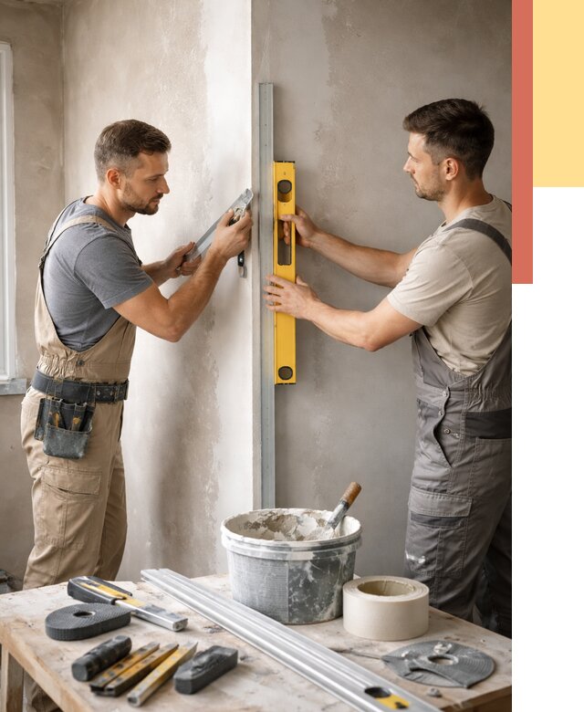 Выведение углов стен в Инте от 1876 руб. быстро и недорого | ОТДЕЛОЧНИК-Инт