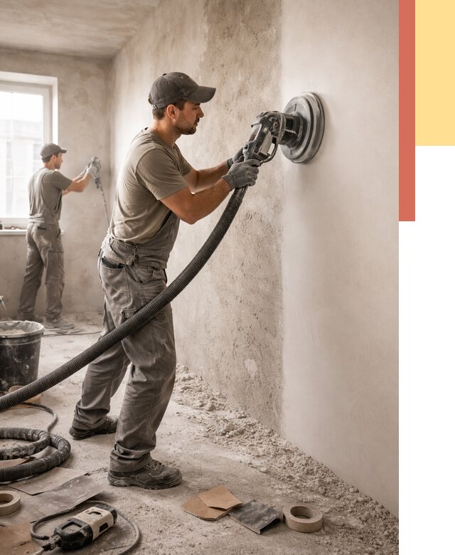 Шлифовка стен в Инте от 1217 руб/м2 — быстро и недорого | ОТДЕЛОЧНИК-Инт