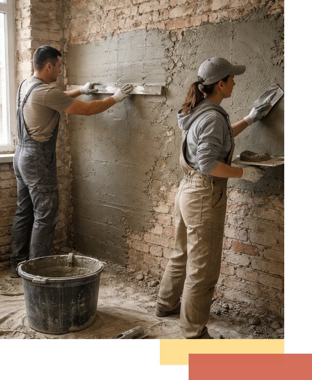 Штукатурка кирпичных стен в Инте — качественно и надежно