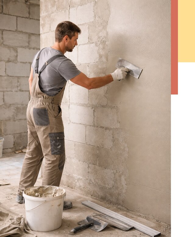 Штукатурка стен из газобетона в Инте от 2130 руб./м2 — быстро и недорого | ОТДЕЛОЧНИК-Инт