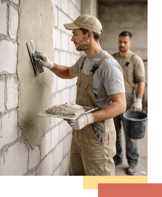 Штукатурка стен из газобетона в Инте под ключ