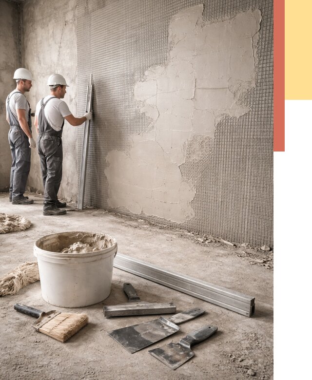 Штукатурка стен по сетке в Инте от 5578 руб./м2 — быстро и недорого | ОТДЕЛОЧНИК-Инт