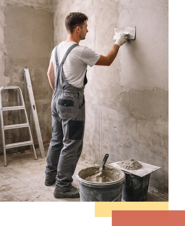 Штукатурка стен в ванной под ключ в Инте