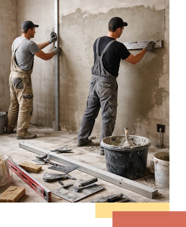 Профессиональная штукатурка стен под плитку в Инте