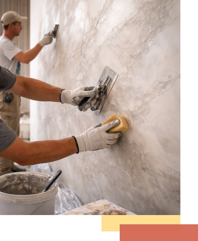 Декоративная штукатурка под мрамор в Инте для стен и потолков