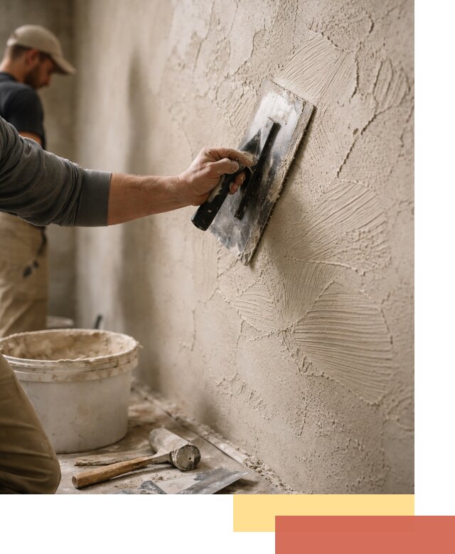 Фактурная штукатурка стен в Инте — монтаж, отделка, реставрация