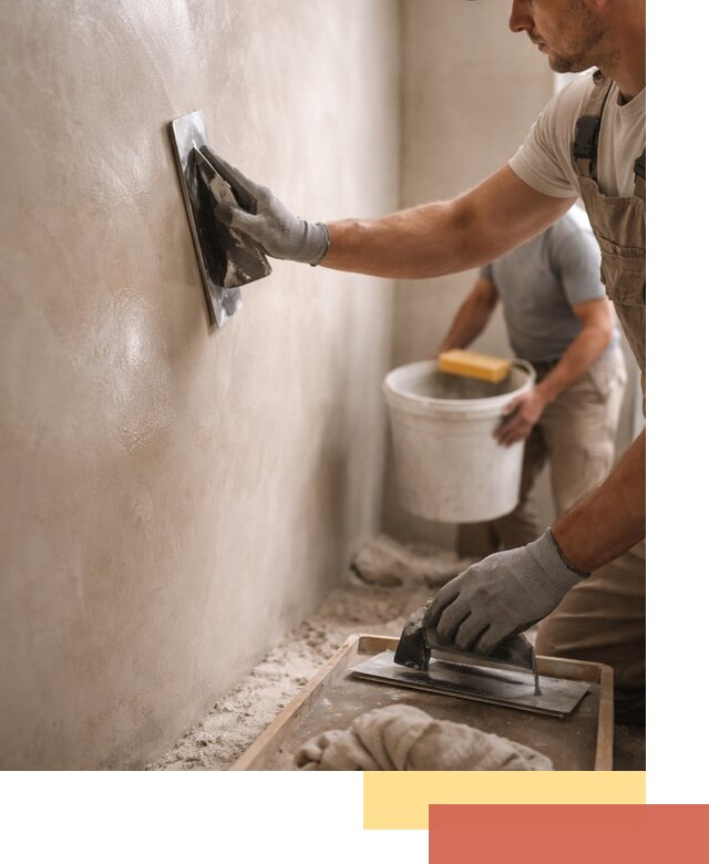 Нанесение марокканской штукатурки таделакт в Инте