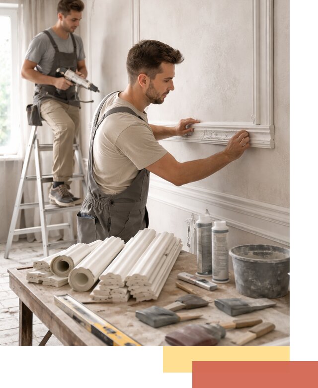 Монтаж лепнины на стены в Инте профессионально и качественно