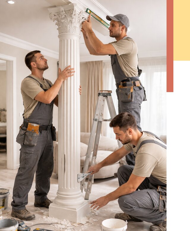 Установка декоративных колонн в Инте от 12170 руб. под ключ | ОТДЕЛОЧНИК-Инт