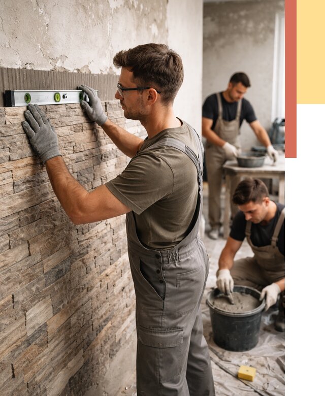 Монтаж искусственного камня в Инте от 4564 руб. под ключ | ОТДЕЛОЧНИК-Инт