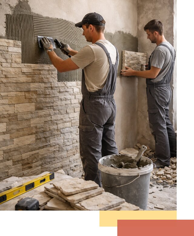 Монтаж искусственного камня в Инте — облицовка стен и фасадов