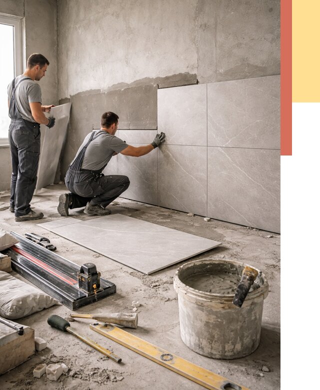 Облицовка стен керамогранитом в Инте от 4260 руб./м² — услуги под ключ | ОТДЕЛОЧНИК-Инт