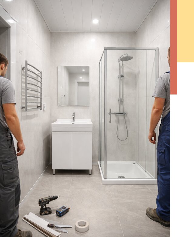 Отделка ванной комнаты панелями ПВХ в Инте от 4564 руб. за м2 | ОТДЕЛОЧНИК-Инт