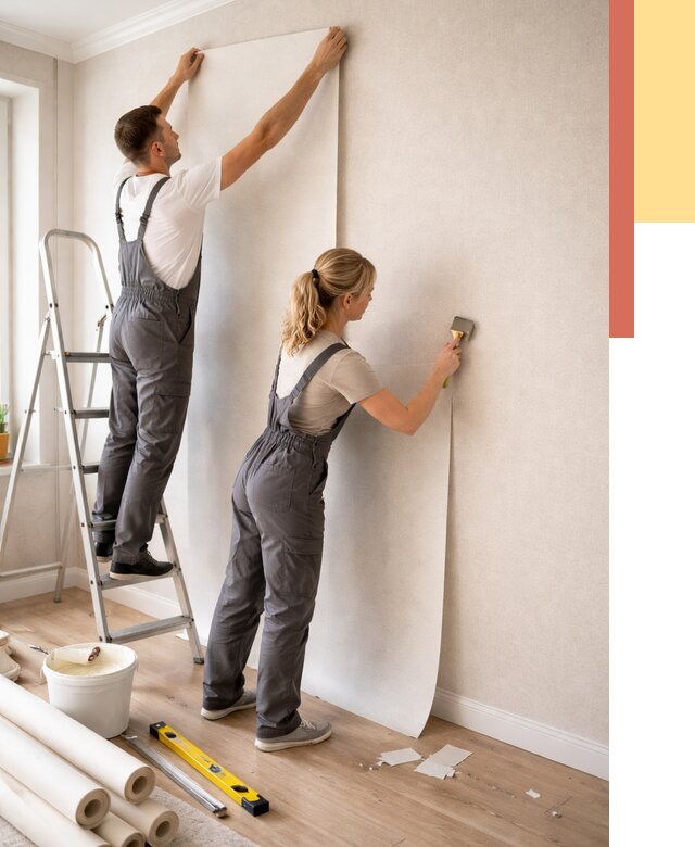 Поклейка флизелиновых обоев в Инте от 6085 руб. | Быстро и недорого — ОТДЕЛОЧНИК-Инт