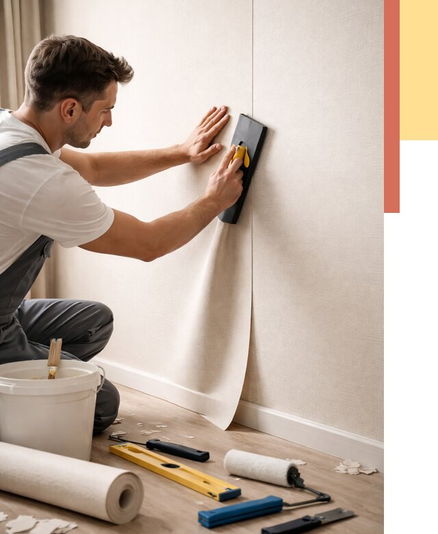 Поклейка виниловых обоев в Инте от 4564 руб. | Быстро и недорого — ОТДЕЛОЧНИК-Инт