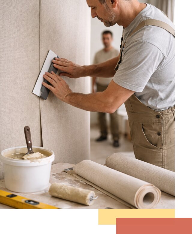 Поклейка текстильных обоев в Инте профессионально и аккуратно