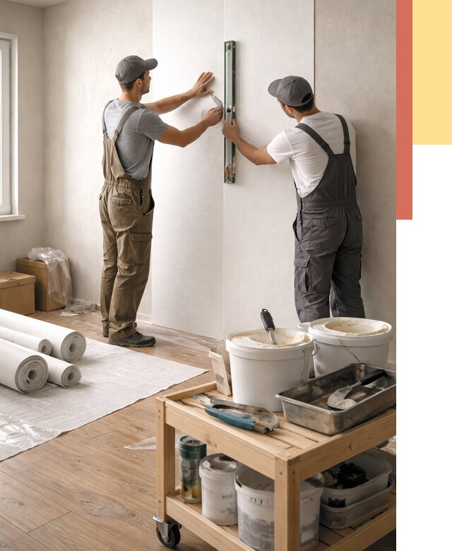 Поклейка стеклообоев в Инте от 6592 руб. за м2 — быстро и недорого | ОТДЕЛОЧНИК-Инт