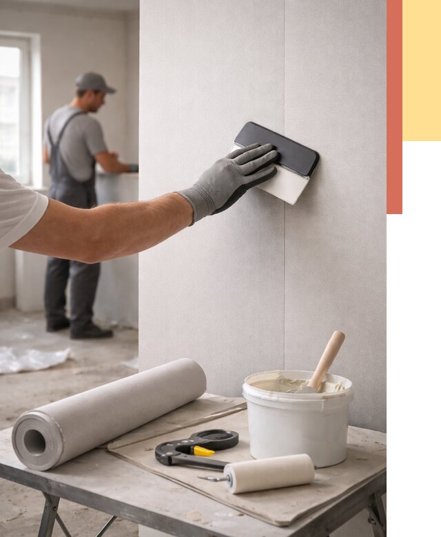 Поклейка обоев под покраску в Инте от 3550 руб. за м2 | ОТДЕЛОЧНИК-Инт