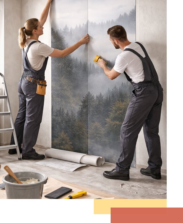 Поклейка фотообоев профессионально в Инте под ключ