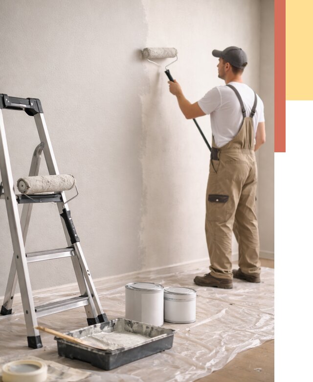 Покраска стен латексной краской в Инте от 4564 руб. за м2 | ОТДЕЛОЧНИК-Инт