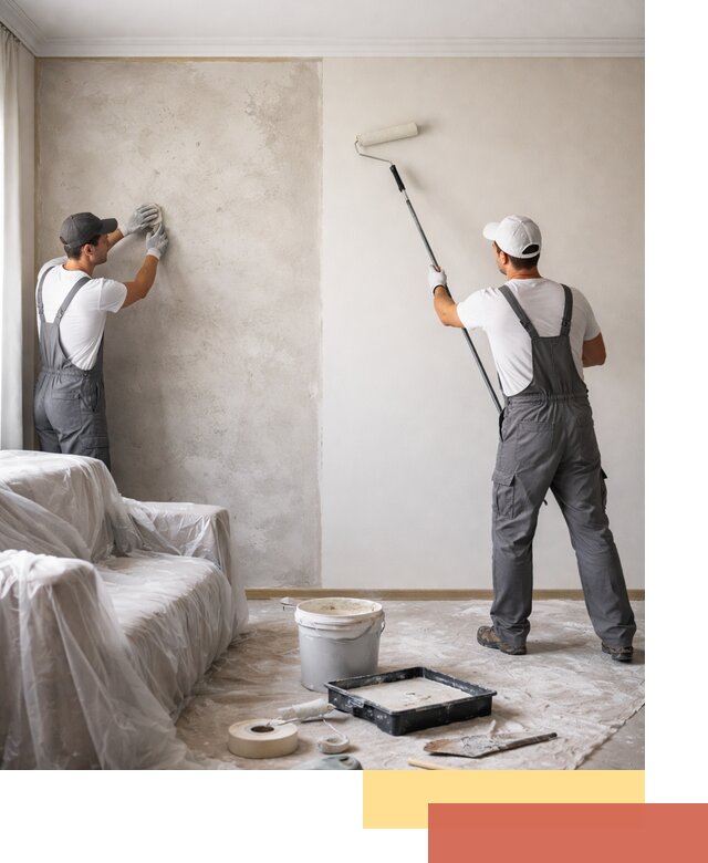 Покраска стен антивандальной краской в Инте