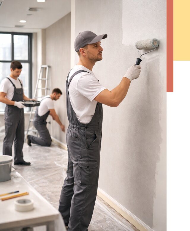 Покраска стен в офисе в Инте от 8621 руб. — быстро и недорого | ОТДЕЛОЧНИК-Инт