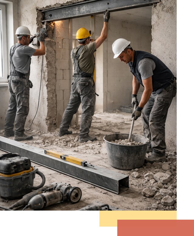 Создание проемов в стенах и несущих конструкциях в Инте