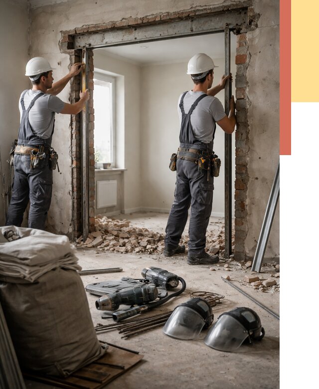 Расширение дверного проема в Инте от 12678 руб. под ключ | ОТДЕЛОЧНИК-Инт