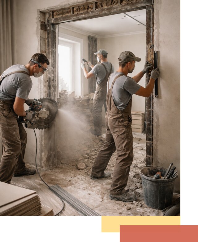 Расширение дверного проема под установку новой двери в Инте