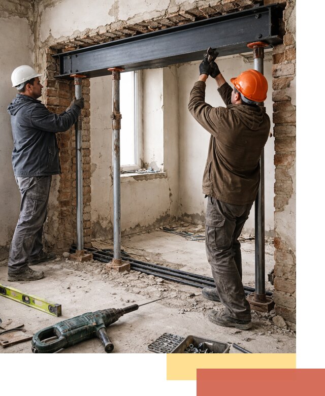 Усиление проема в стене в Инте для расширения и безопасности