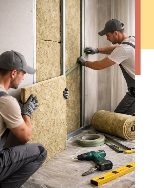 Шумоизоляция стен в Инте под ключ от 1876 руб. | ОТДЕЛОЧНИК-Инт