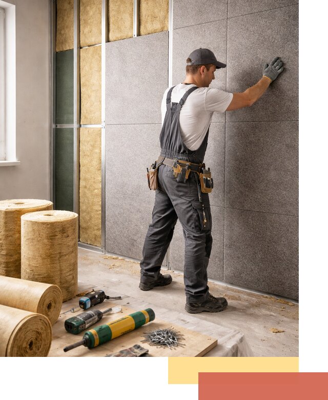 Профессиональная шумоизоляция стен в Инте для квартиры и офиса