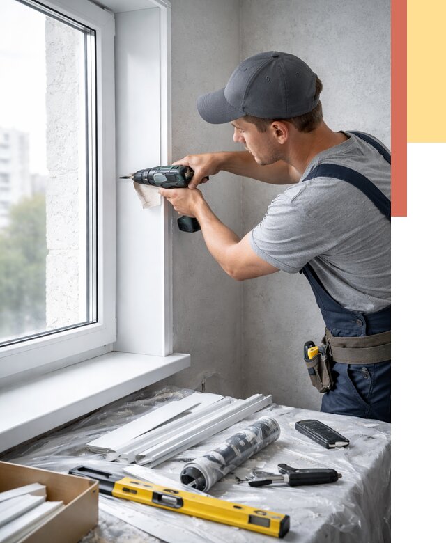 Установка пластиковых откосов в Инте от 2282 руб. | ОТДЕЛОЧНИК-Инт монтаж, быстро и недорого