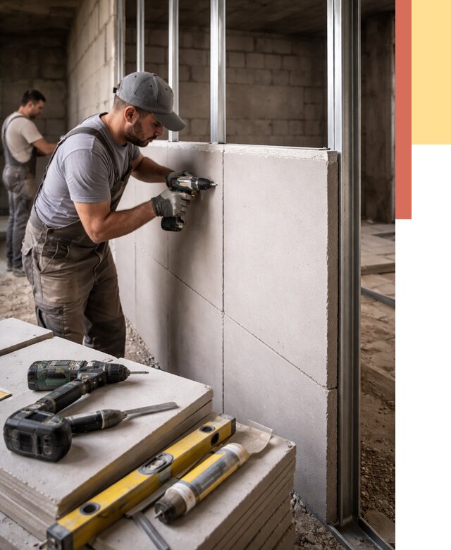 Кладка влагостойких перегородок ПГП в Инте от 1217 руб. под ключ | ОТДЕЛОЧНИК-Инт