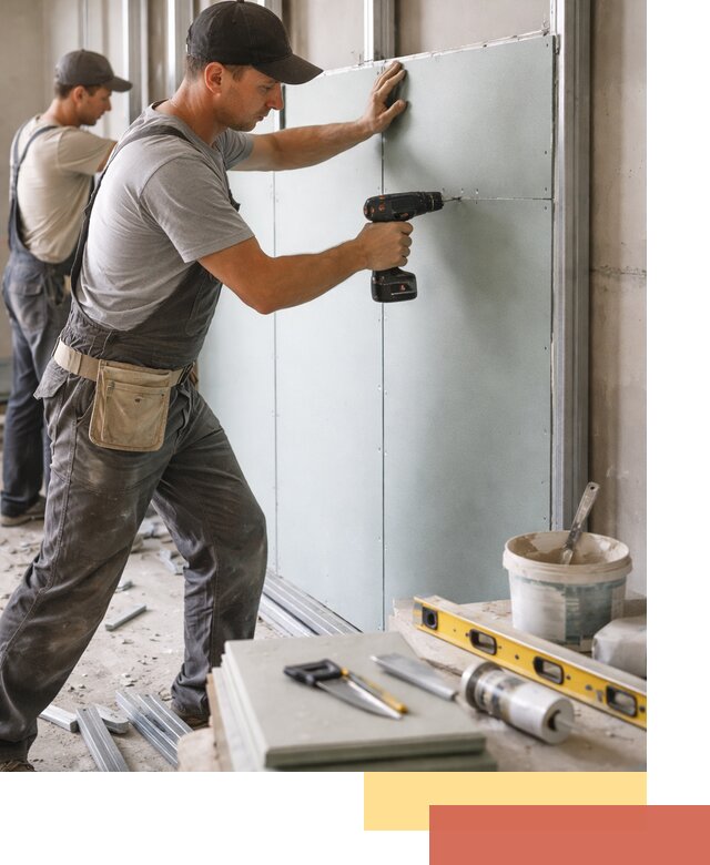 Кладка влагостойких перегородок ПГП в Инте