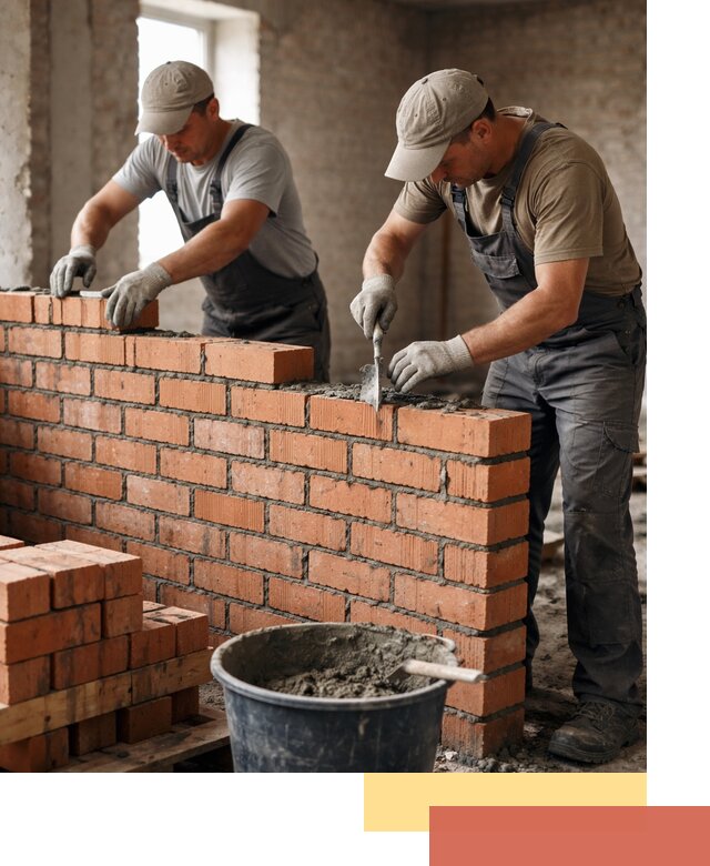 Кладка кирпичных перегородок под ключ в Инте