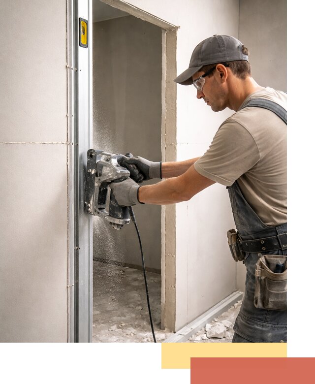 Устройство дверного проема в перегородке в Инте