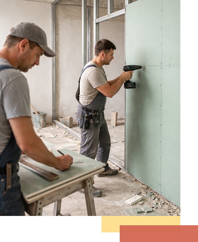 Перегородки из влагостойкого гипсокартона под ключ в Инте