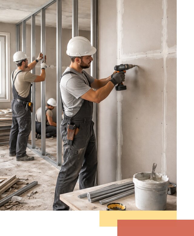 Перегородки из огнестойкого гипсокартона в Инте под ключ